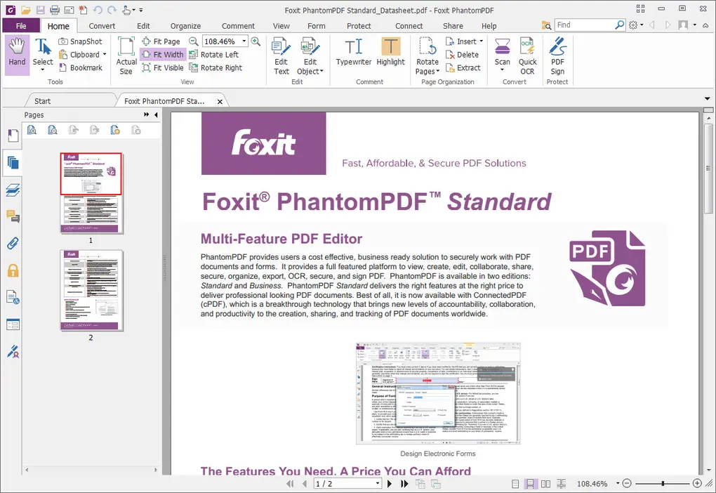 Foxit PDF Editor interface