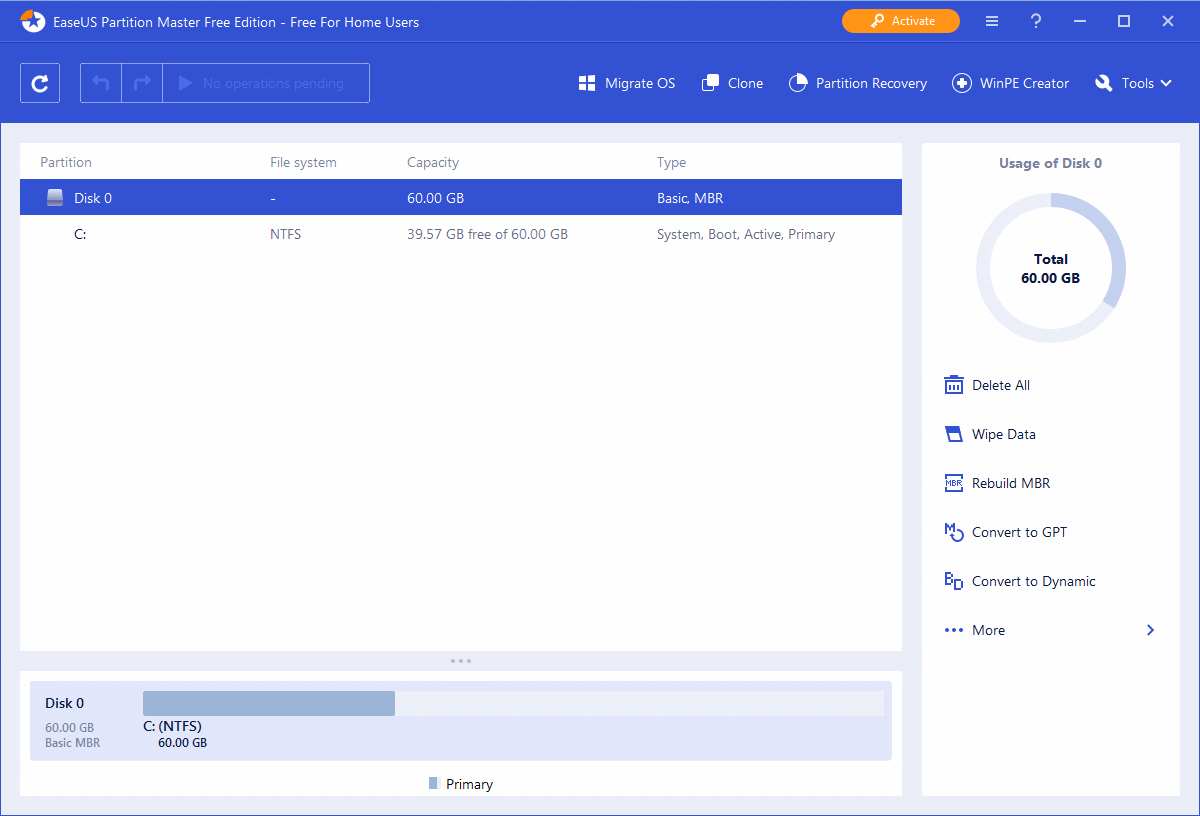 تحميل برنامج EaseUS Partition Master كامل من ميديا فاير